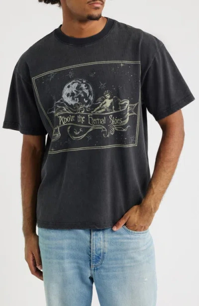 Id Supply Co Eternal Skies Sunwash Graphic T-shirt In Black