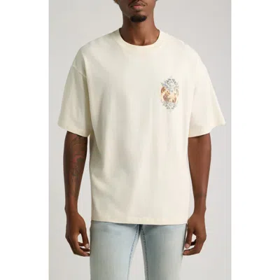 Id Supply Co Guardian Angels Cotton Graphic T-shirt In Cream