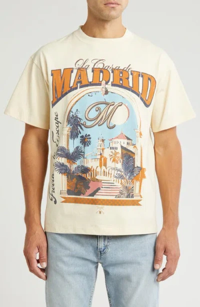 Id Supply Co La Casa De Madrid Graphic T-shirt In Cream