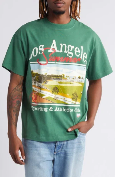 Id Supply Co La Sporting Club Graphic T-shirt In Green