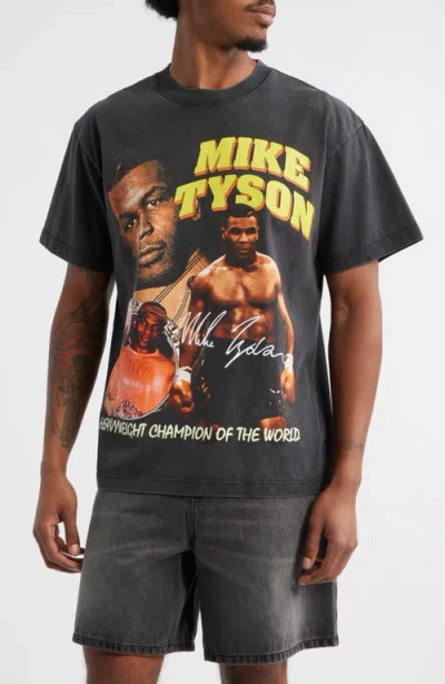 Id Supply Co Mike Tyson Paparazzi Graphic T-shirt In Gray