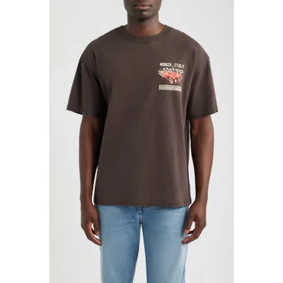 Id Supply Co Monza Circuit Graphic T-shirt In Brown