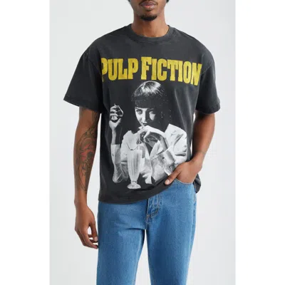 Id Supply Co Pulp Fiction Milkshake Graphic Cotton T-shirt In Black