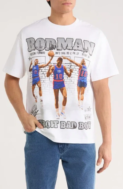 Id Supply Co Rodman Detroit Graphic T-shirt In White