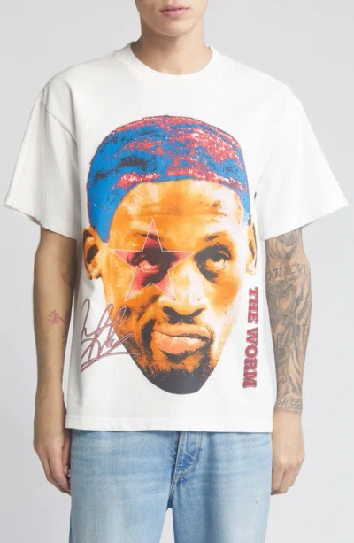 Id Supply Co Rodman Star Eyed Cotton Graphic T-shirt In White