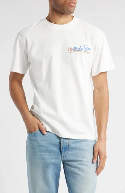 Id Supply Co Tyson Heavyweight Champ Cotton Graphic T-shirt In White
