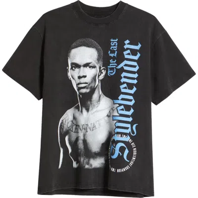 Id Supply Co Ufc Israel Adesanya Last Stylebender Graphic T-shirt In Washed Black
