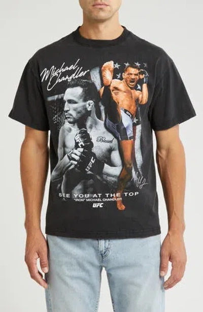 Id Supply Co Ufc Michael Chandler See You At The Top Graphic T-shirt In Washed Black