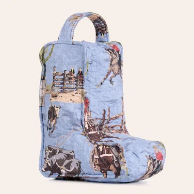 Ida Mae Home Chambray Blaze Quilted Boot Bag In Multi