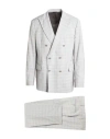 Idea Man Suit Light Grey Size 50 Virgin Wool In Grey
