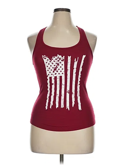 Pre-owned Ideal T Sleeveless Top Burgundy Halter Neckline Tops