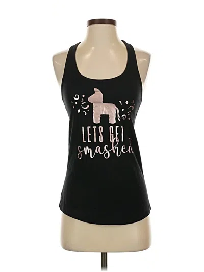 Pre-owned Ideal T Tank Top Black Halter Neckline Tops