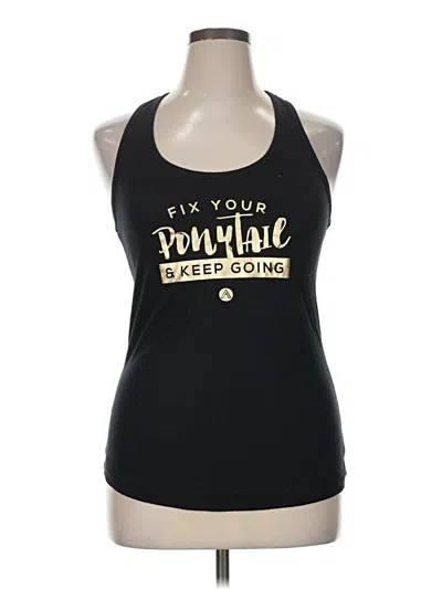 Pre-owned Ideal T Tank Top Black Halter Neckline Tops