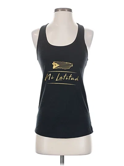 Pre-owned Ideal T Tank Top Black Halter Neckline Tops