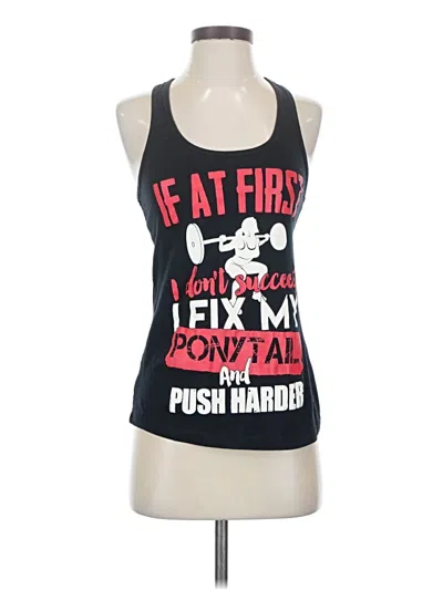 Pre-owned Ideal T Tank Top Black Halter Neckline Tops