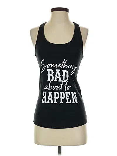 Pre-owned Ideal T Tank Top Black Halter Neckline Tops