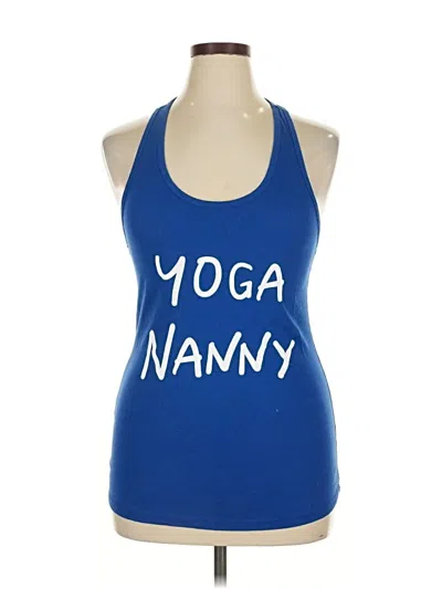 Pre-owned Ideal T Tank Top Blue Halter Neckline Tops