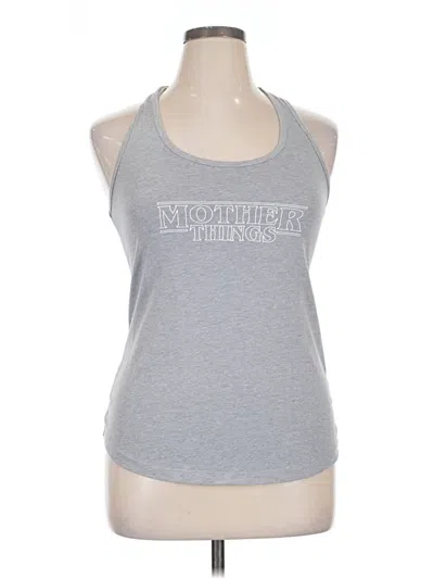 Pre-owned Ideal T Tank Top Gray Halter Neckline Tops