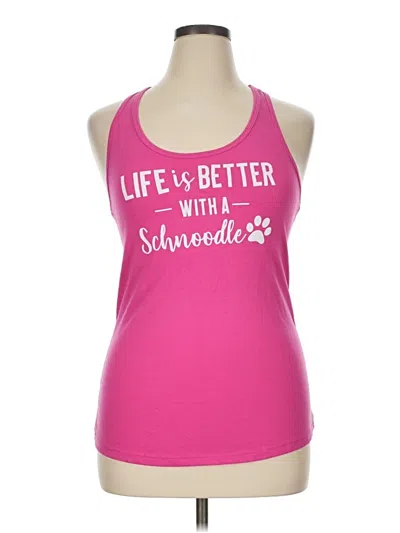 Pre-owned Ideal T Tank Top Pink Halter Neckline Tops