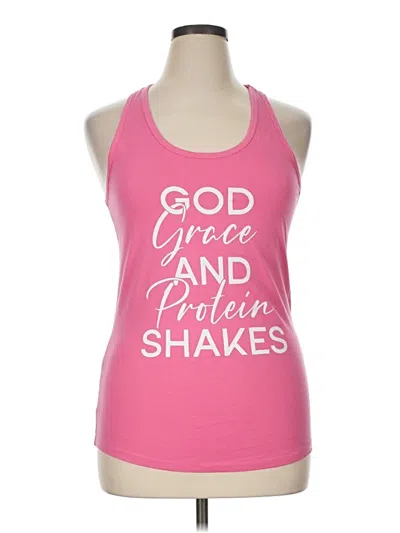 Pre-owned Ideal T Tank Top Pink Halter Neckline Tops