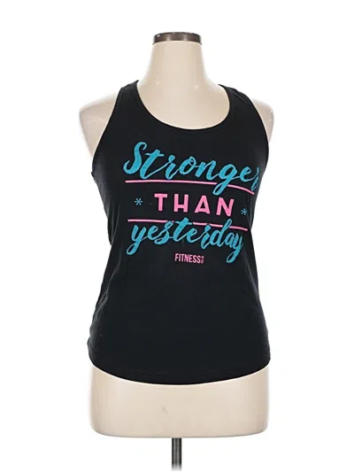 Pre-owned Ideal T Tank Top Teal Halter Neckline Tops In Blue