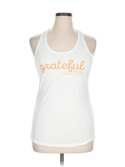 Pre-owned Ideal T Tank Top White Halter Neckline Tops