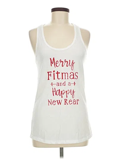 Pre-owned Ideal T Tank Top White Halter Neckline Tops