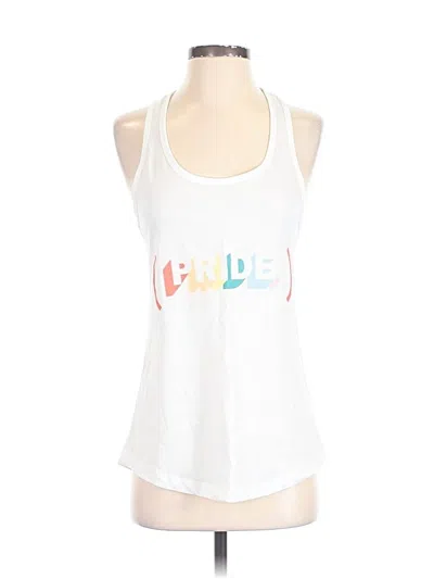 Pre-owned Ideal T Tank Top White Halter Neckline Tops