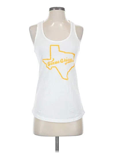 Pre-owned Ideal T Tank Top White Strapless Neckline Tops