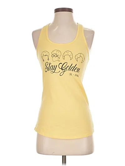 Pre-owned Ideal T Tank Top Yellow Halter Neckline Tops