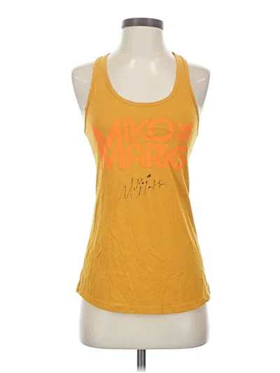 Pre-owned Ideal T Tank Top Yellow Halter Neckline Tops