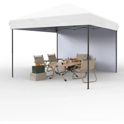 Idealhouse 10'x10' Instant Pop-up Canopy Tent - Waterproof Uv-protected Outdoor Shelter For Camping, Beach & Ev In White