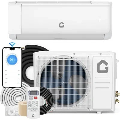 Idealhouse 12000 Btu,22 Seer2 110 V Mini Split Air Conditioner,wifi Enabled Ductless Inverter Wall Ac Unit & He