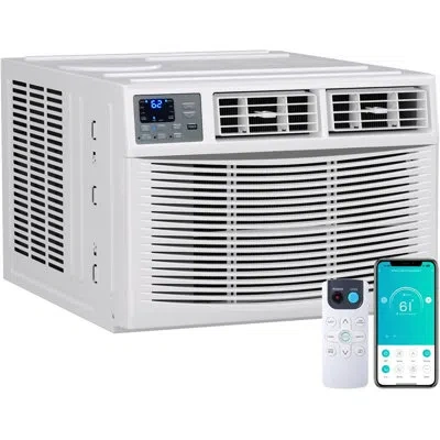 Idealhouse 18000 Btu Window Air Conditioner With Heater, 4-in-1 Wifi Smart Window Ac Unit With Cooling & Heatin