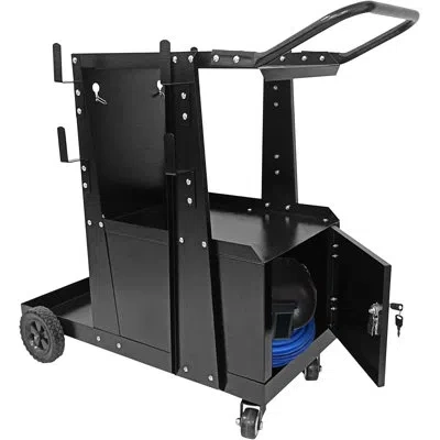 Idealhouse 3-tier Welding Cart For Tig Mig Welders & Plasma Cutters – 220 Lbs Capacity – Secure Tank Storage &  In Black
