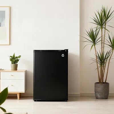Idealhouse 4.5 Cu.ft Mini Refrigerator, Single Door Compact Fridge - Energy Efficient, Reversible Door,quiet Op In Black