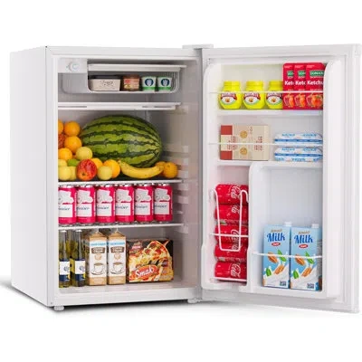Idealhouse 4.5 Cu.ft Mini Refrigerator, Single Door Compact Fridge - Energy Efficient, Reversible Door,quiet Op In Silver