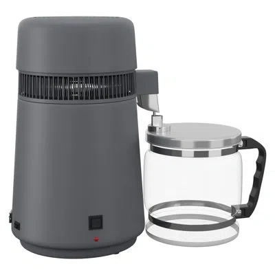 Idealhouse 4l Countertop Water Distiller | 110v 750w Efficient Distilled Water Maker, Frosted Matte Grey Housin