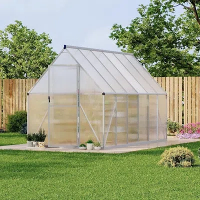 Idealhouse 6x11 Ft Greenhouse, Walk In Green Houses For Outside And Garden Planting, Polycarbonate Greenhouse W