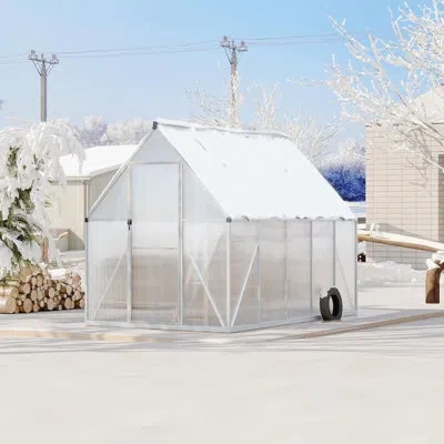 Idealhouse 6x9 Ft Greenhouse, Walk In Green Houses For Outside And Garden Planting, Polycarbonate Greenhouse Wi