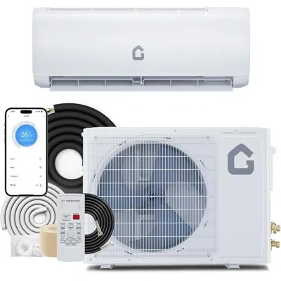 Idealhouse 9000 Btu Mini Split Air Conditioner, 18.5 Seer2 208-230v Ductless Ac For Up To 450 Sq.ft, Inverter H