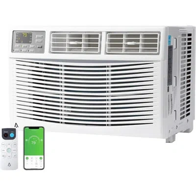 Idealhouse Energy Efficient 8000 Btu Window Air Conditioner - Quiet Cooling For Up To 350 Sq.ft - 3 Fan Speeds,