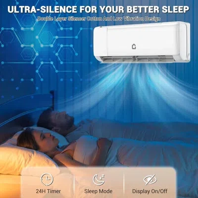 Idealhouse Mini Split Air Conditioner Heat Pump, 24000btu 7-in-1 Ac Inverter Unit 208-230v Alexa & Wifi 21 Seer