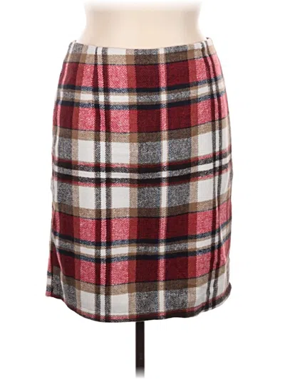 Pre-owned Idealsanxun Casual Skirt In Burgundy