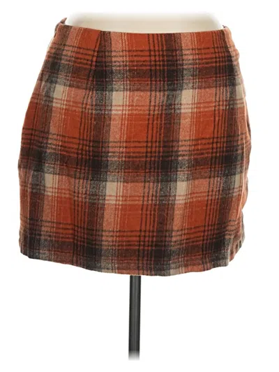 Pre-owned Idealsanxun Casual Skirt In Orange