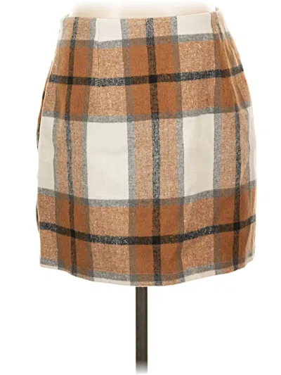 Pre-owned Idealsanxun Casual Skirt In Tan