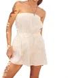 Idem Ditto Cargo Pocked Tube Romper In White In White