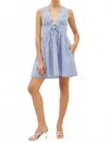 Idem Ditto Coastal Candy Striped Mini Dress In Blue/ivory In Blue