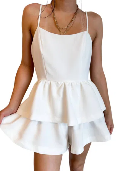 Idem Ditto Cocktail Romper In White