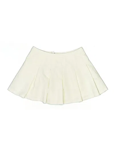 Pre-owned Idem Ditto Formal Skirt In White